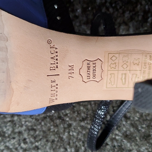 WHBM Blue and black platforms sz 7.5 - Picture 4 of 4